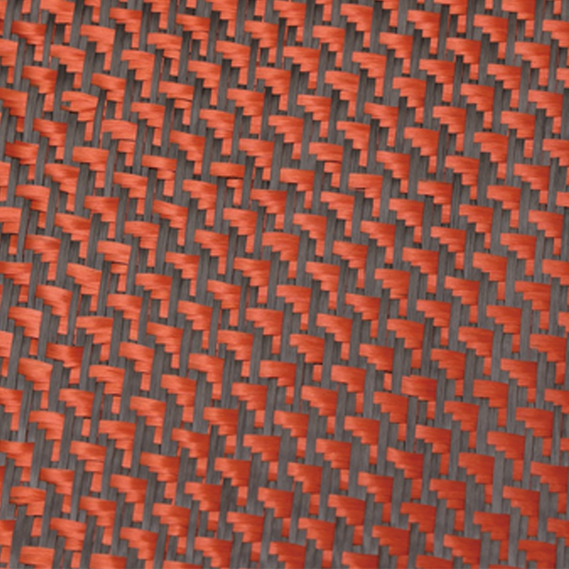 Rood/zwarte aramide koolstof gemengde koolstofvezel geweven stof Rood/zwarte aramide koolstof gemengde koolstofvezel geweven stof